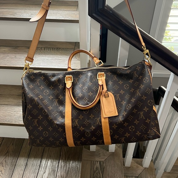 LOUIS VUITTON MONOGRAM KEEPALL DUFFLE BAG LUGGAGE - Picture 4 of 6